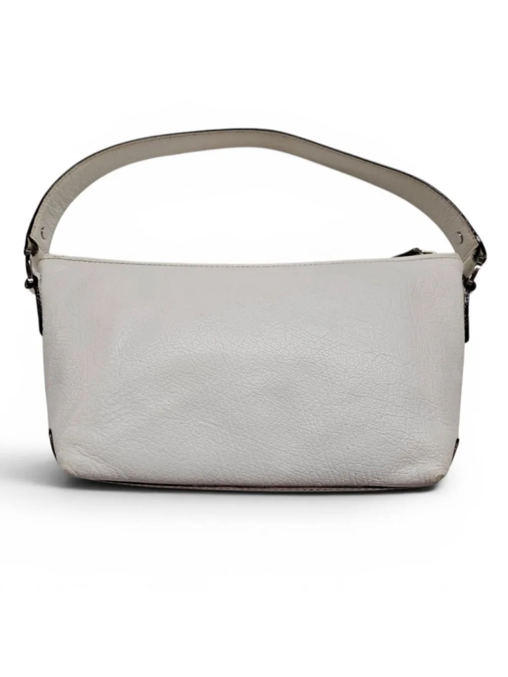 Kate Spade New York Pebbled Leather Baguette Bag in White